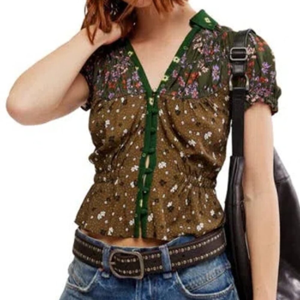 Free People Bella Button Up Shirt
